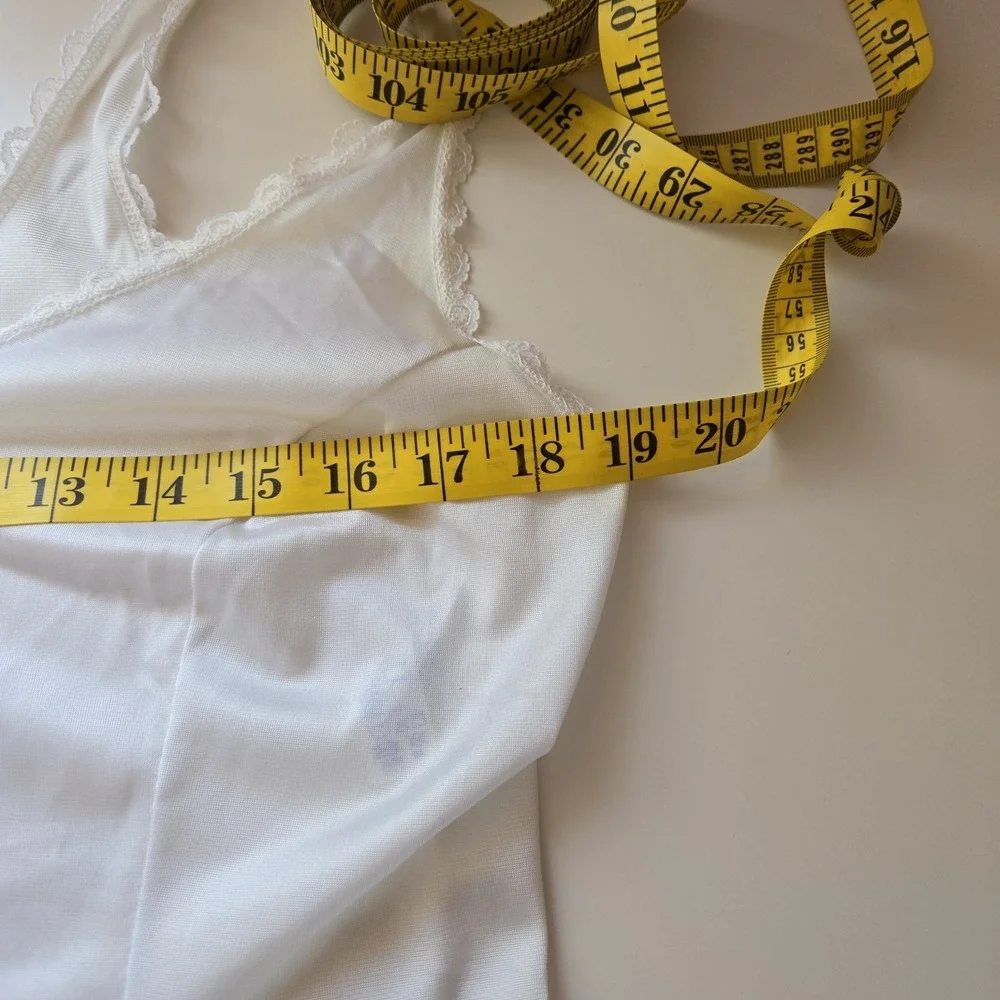 Warner's Perfect Measure Vintage Camisole Shirt‎ Cream Cami Top Size 38 Lingerie
